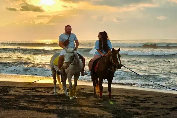 Couple Horse riding